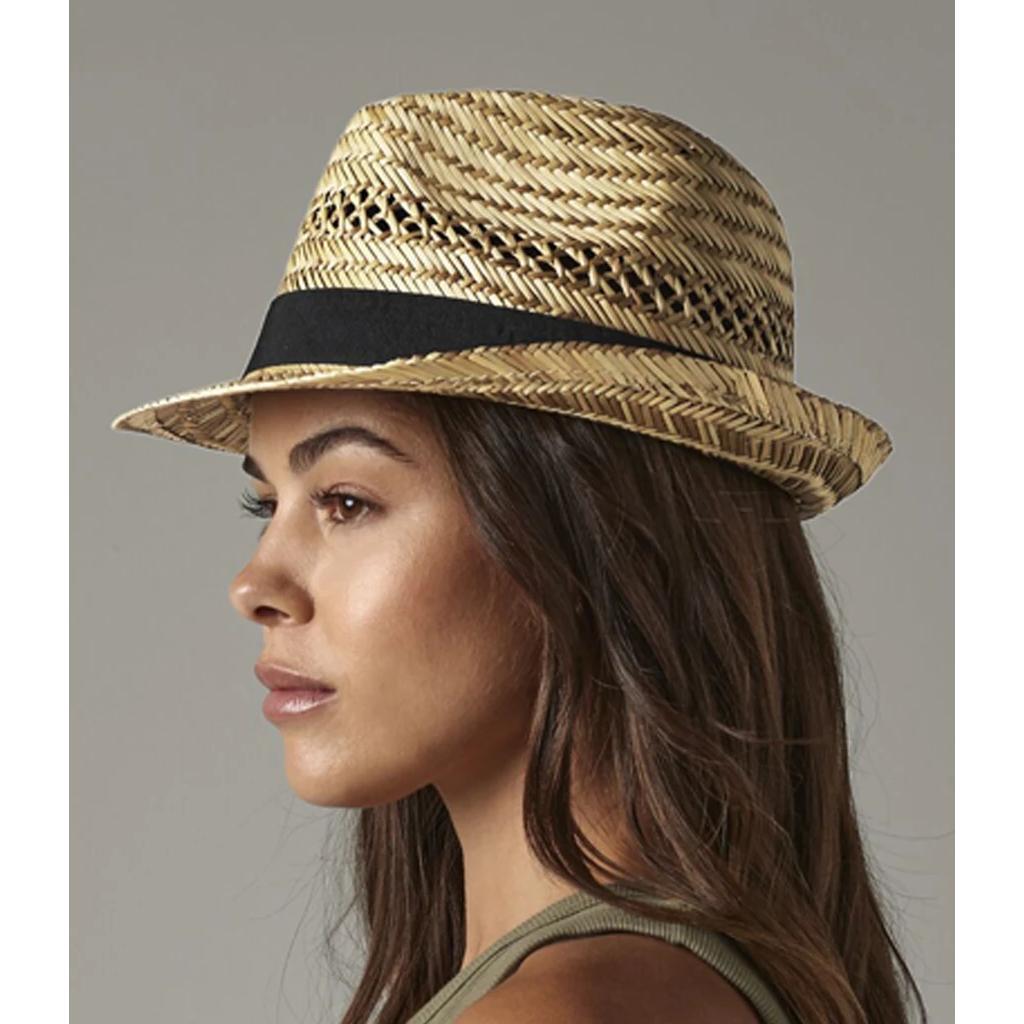 TEMU Coozo Mens Straw Summer Trilby