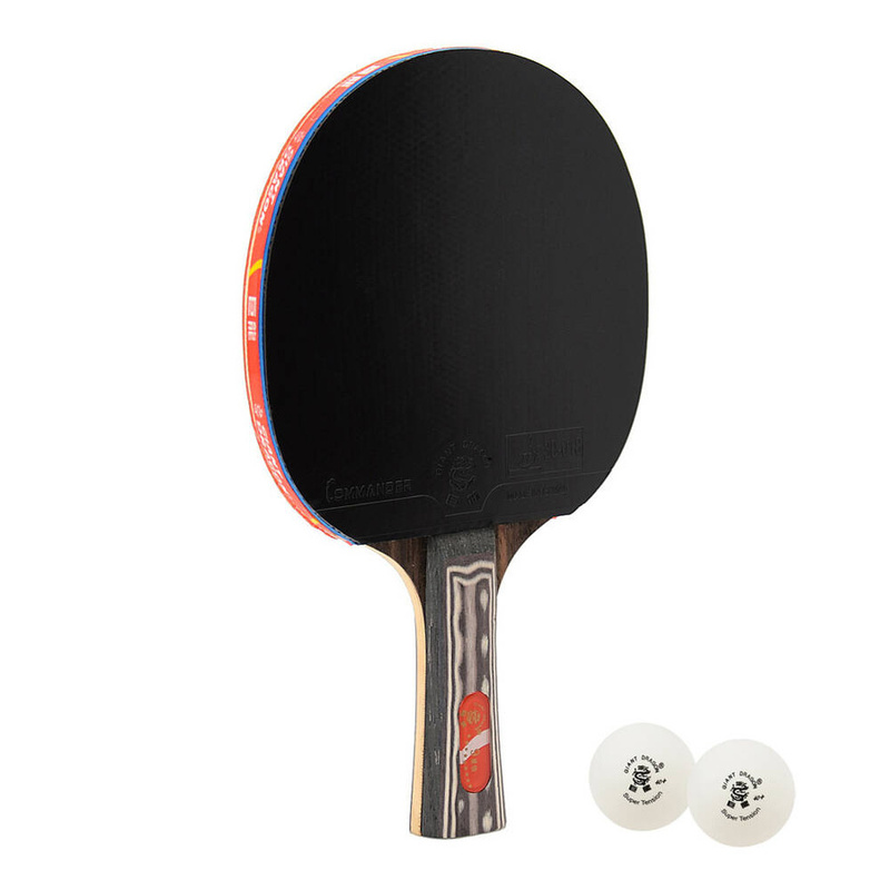 Image of Giant Dragon N8091 Professional Offensive Table Tennis Racket, Approved, With 2 Balls And A Cover, For Advanced Players