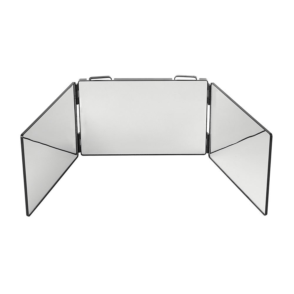 TEMU Folding Mirror, Dressing Room Mirror, Portable Triple Folding Mirror, 3-sided Travel-friendly Makeup Mirror With Telescopic Hooks, Makeup