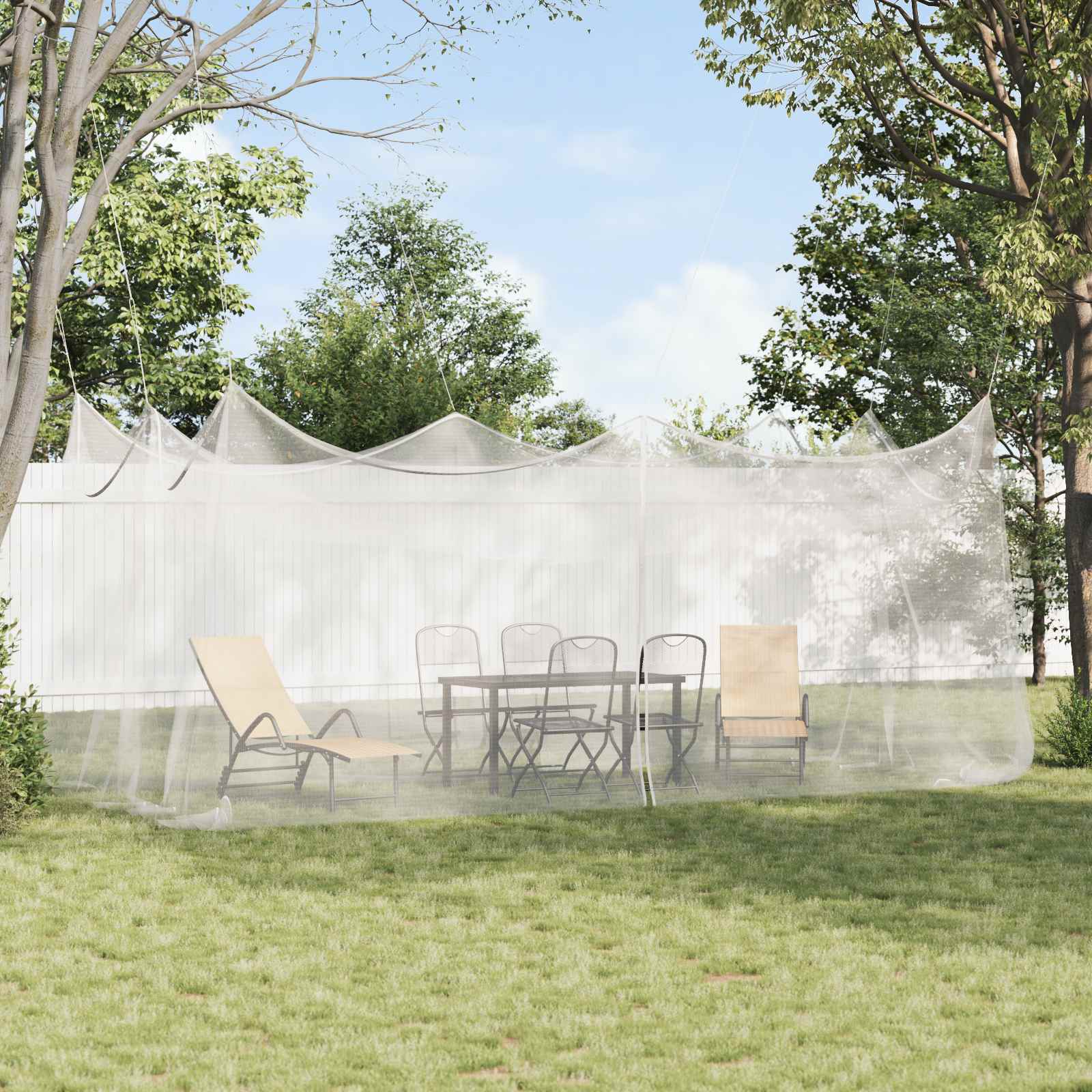 Vidaxl Garden Net 156 Mesh White 3 X 6 X 2.5 M Polyester