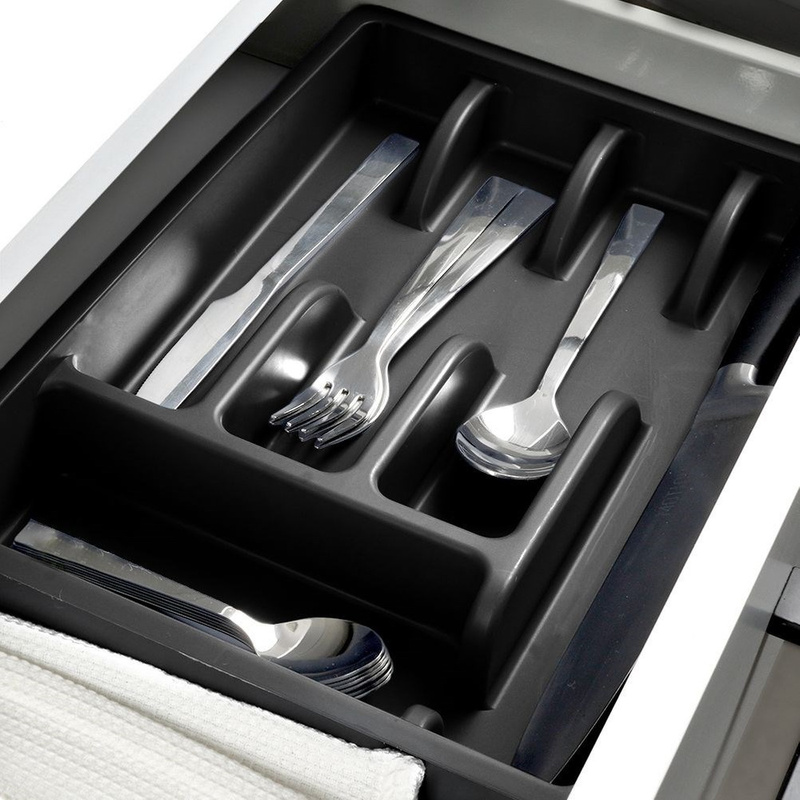 TEMU Drawer Cutlery Insert, Black, 36x25.5 Cm