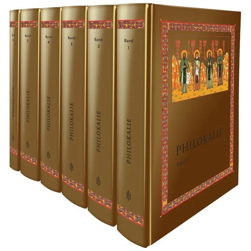 Image of Philokalia Of The Fathers Of Holy Sobriety - Book - 5 Volumes + Index Volume - 6 Volumes In A Decorative Case - 2500 Pages - German - 2016 - Beuroner Kunstverlag - Ean 9783870713409