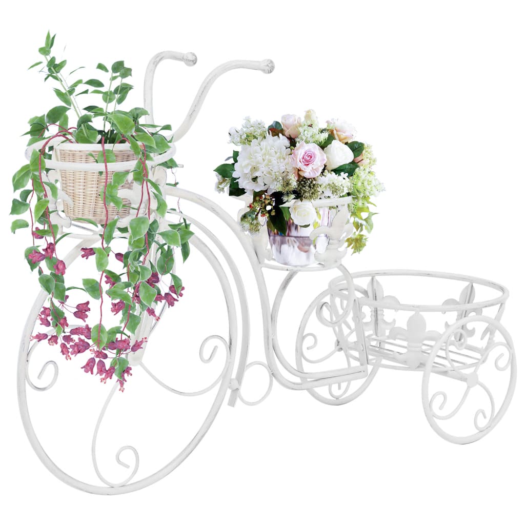Vidaxl Flower Ladder Bicycle Shape Metal Flower Stand Plant Stand