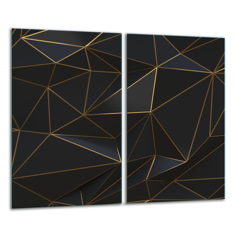 Glass Board For Cutting 2x 30x52 Black