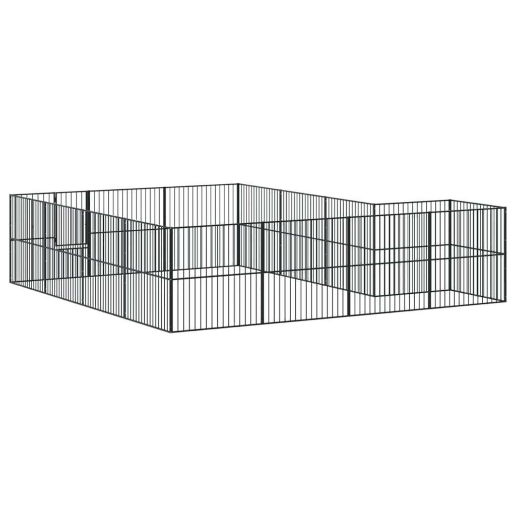 Chelsea Dog Playpen with 16 Panels in Galvanised Steel