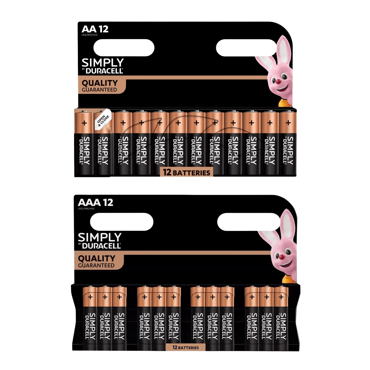 TEMU Duracell Simply Alkaline & Aaa Batteries, 24 Pack