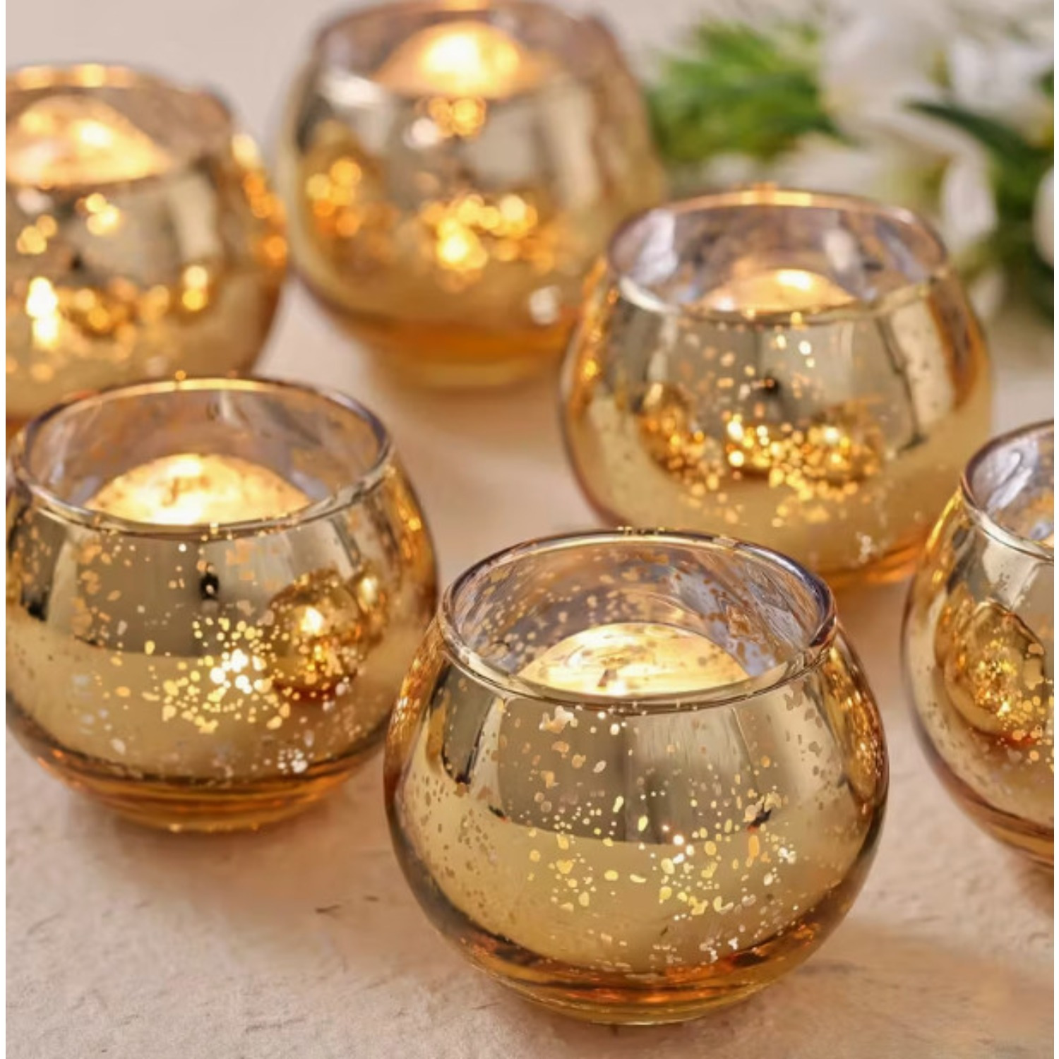 Image of 12-pack Candle Holders | Round, Transparent Tealight Holders, Multicolor Set, Small Candle Holders For Table Decorations (wedding, Party, Home), 5 X 5 Cm