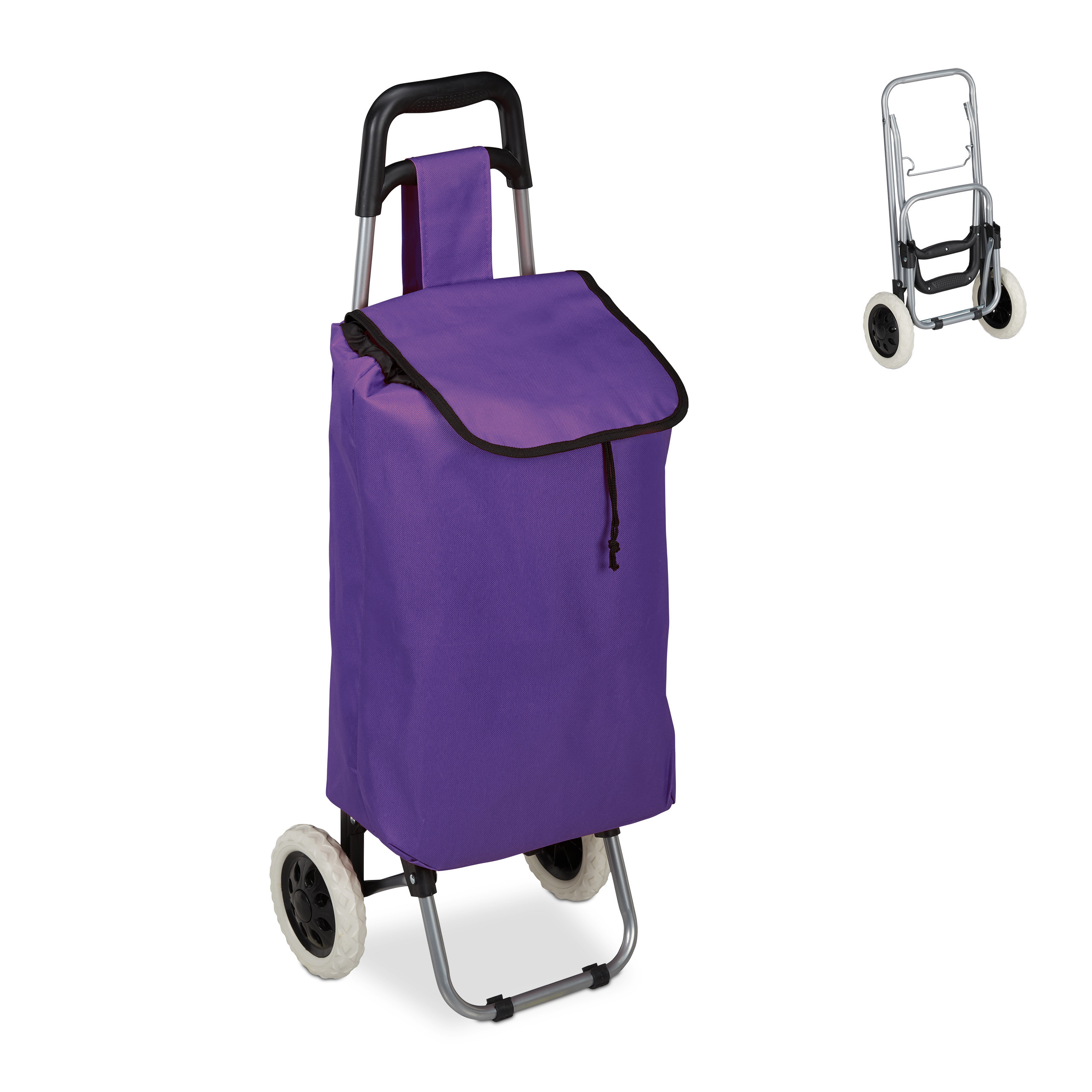 Image of Shopping Cart In Purple