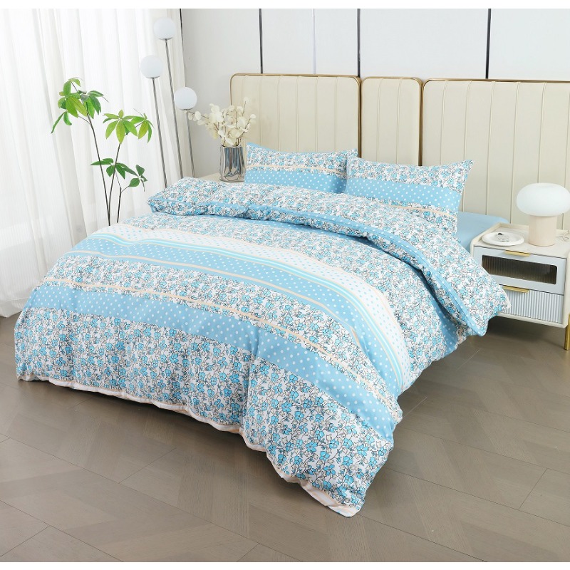 TEMU Juego de de Edredón 3-4 Piezas ( de Edredón + de Colchón + 1/2 Fundas de Almohada), Estilo Nórdico de Color Sólido/Estampado, Ajustable para