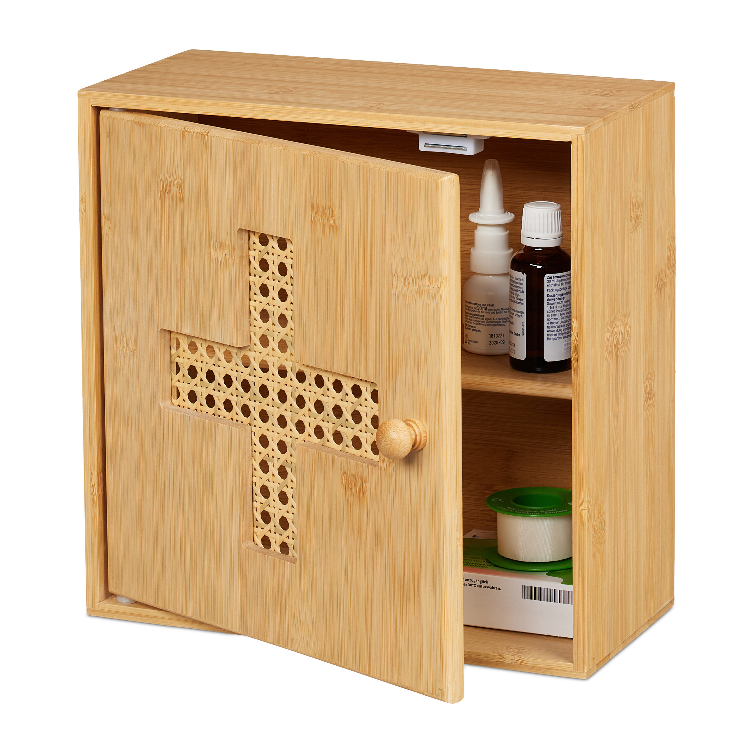 Medical Cabinet In Natural - (w)28 X (h)28 X (d)16 Cm