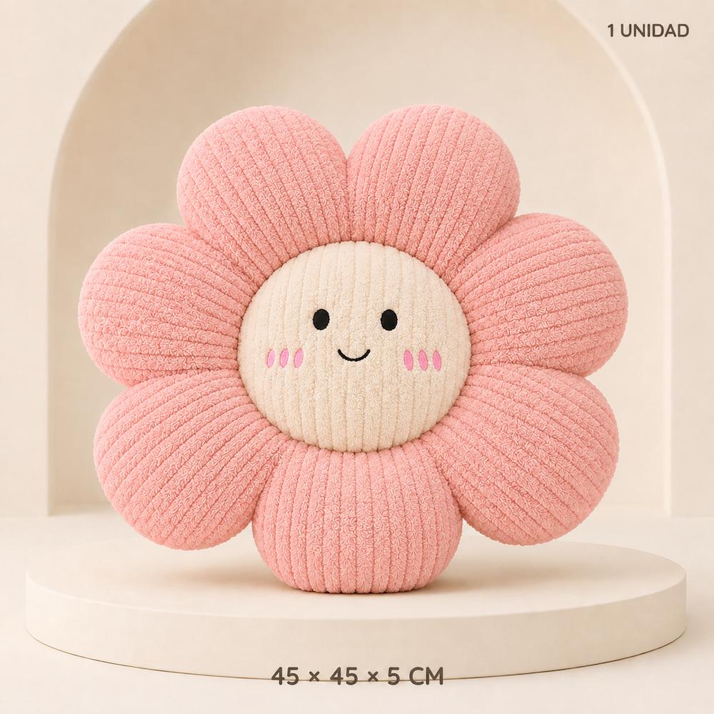 TEMU Cojín Flor Decorativo de 45x45 cm, Cojín para Asiento y Sofá con Relleno Incluido, Ideal para , Dormitorio y Decoración del Hogar