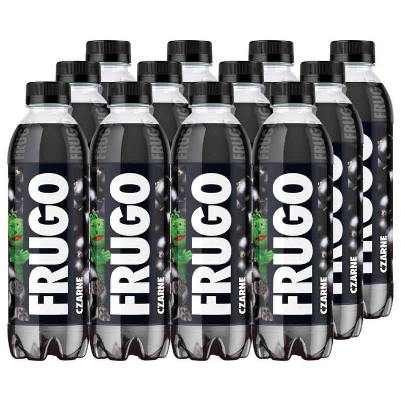 Frugo Black Non-carbonated Drink With Blackcurrant, Grape, And Chokeberry Flavor 500 Ml X 12 Pieces