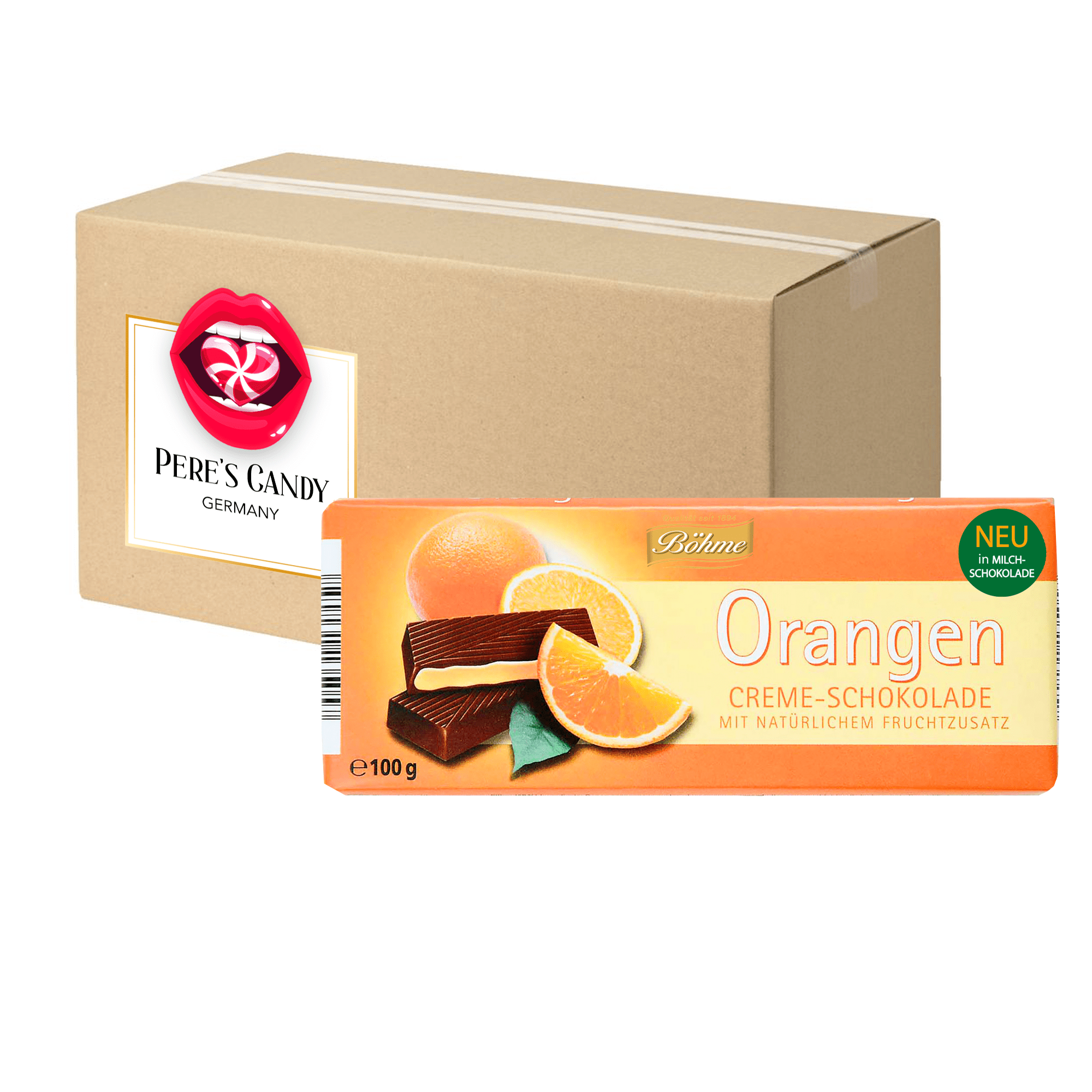 Böhme Orange Cream Milk Chocolate 10x100g