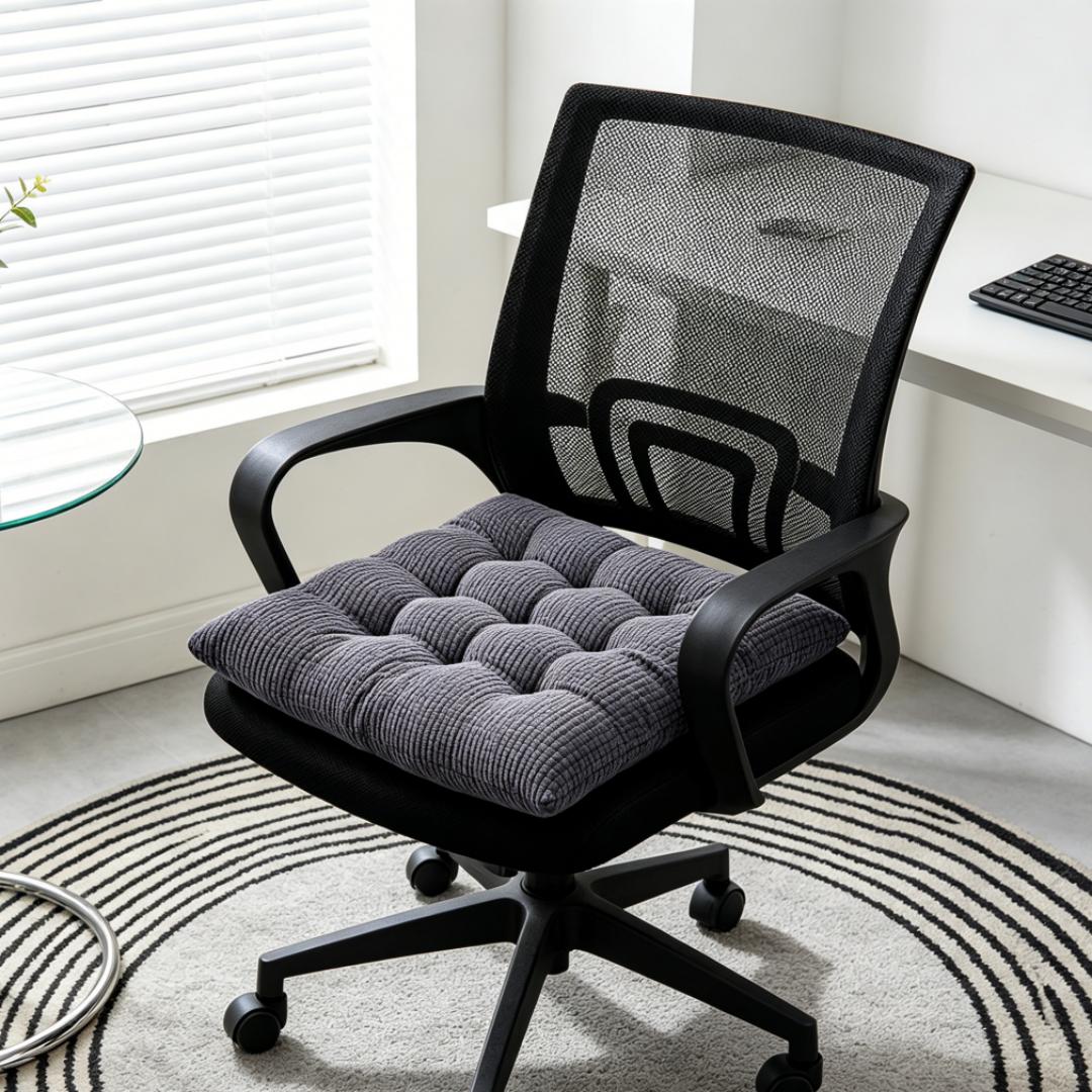 Square Indoor Thick Soft Cushion in Grey