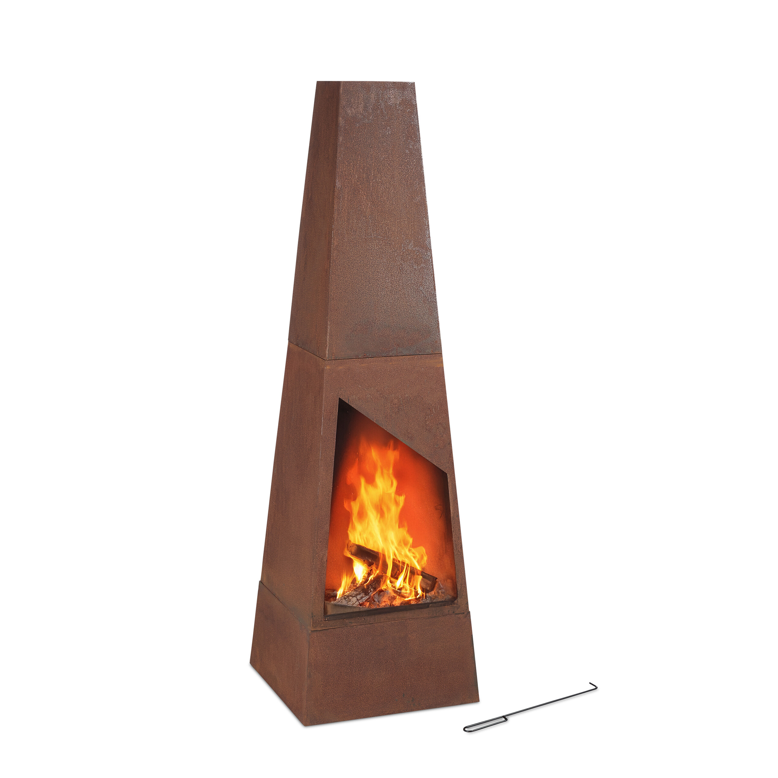 Garden Fireplace " Rust" In Brown