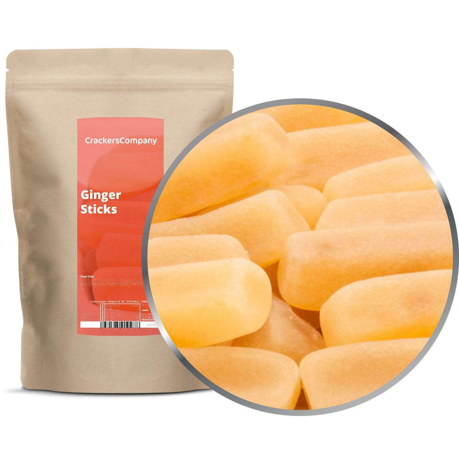 Ingwer-sticks Spicy Ginger Sticks Gummy Candy By Crackerscompany