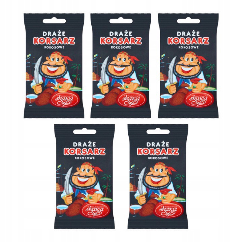 TEMU Wadowice Skawa Piraten Kokosnuss Delights 70G X 5 Stück