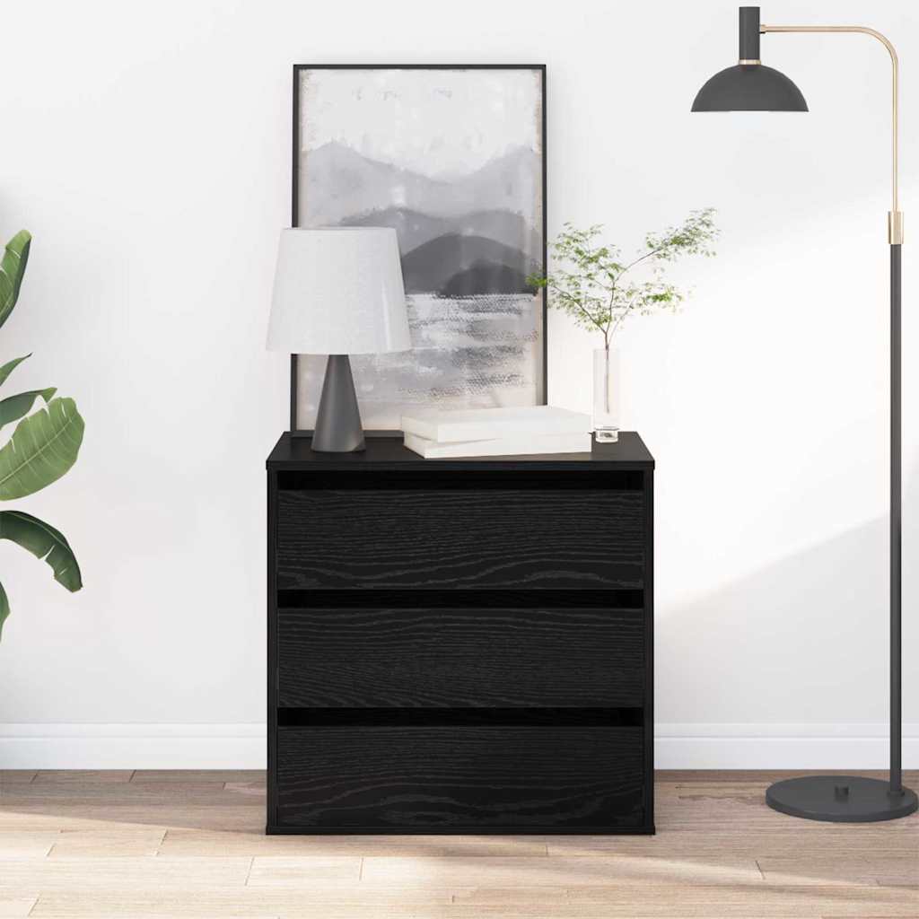Image of Vidaxl Corner Dresser 60x41x58 Cm Wood Material With 3 Drawers For Bedroom Storage And Organization In With Handles