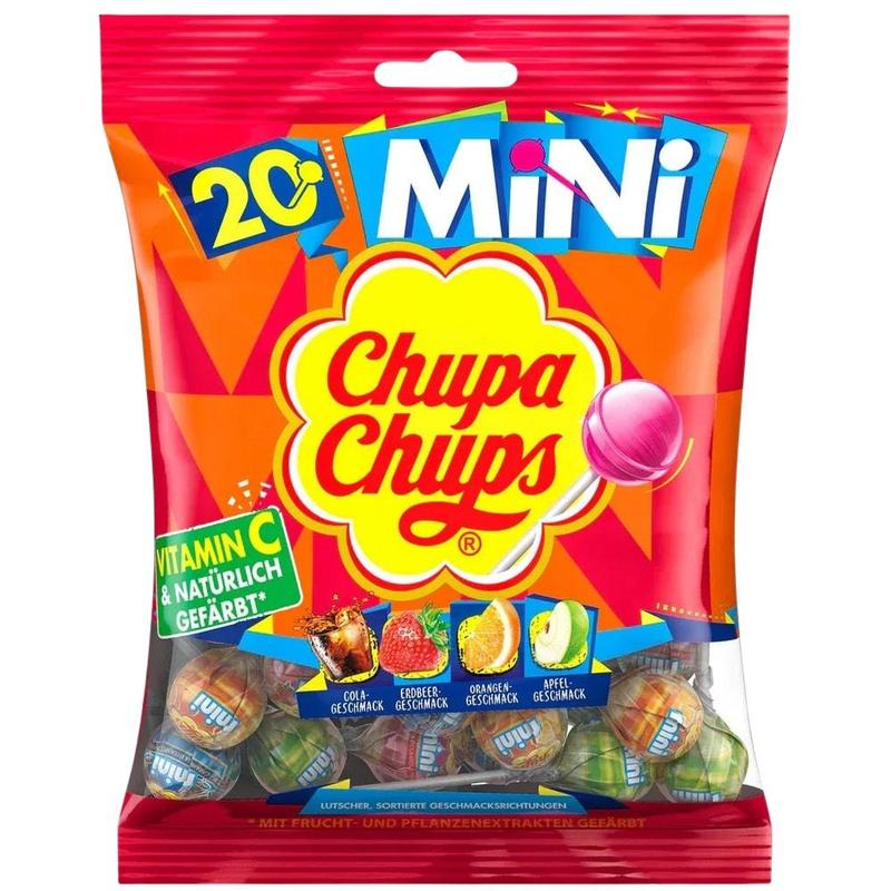 Image of Chupa Chups Mini Lollipops With Vitamin C, 20pcs, 120g