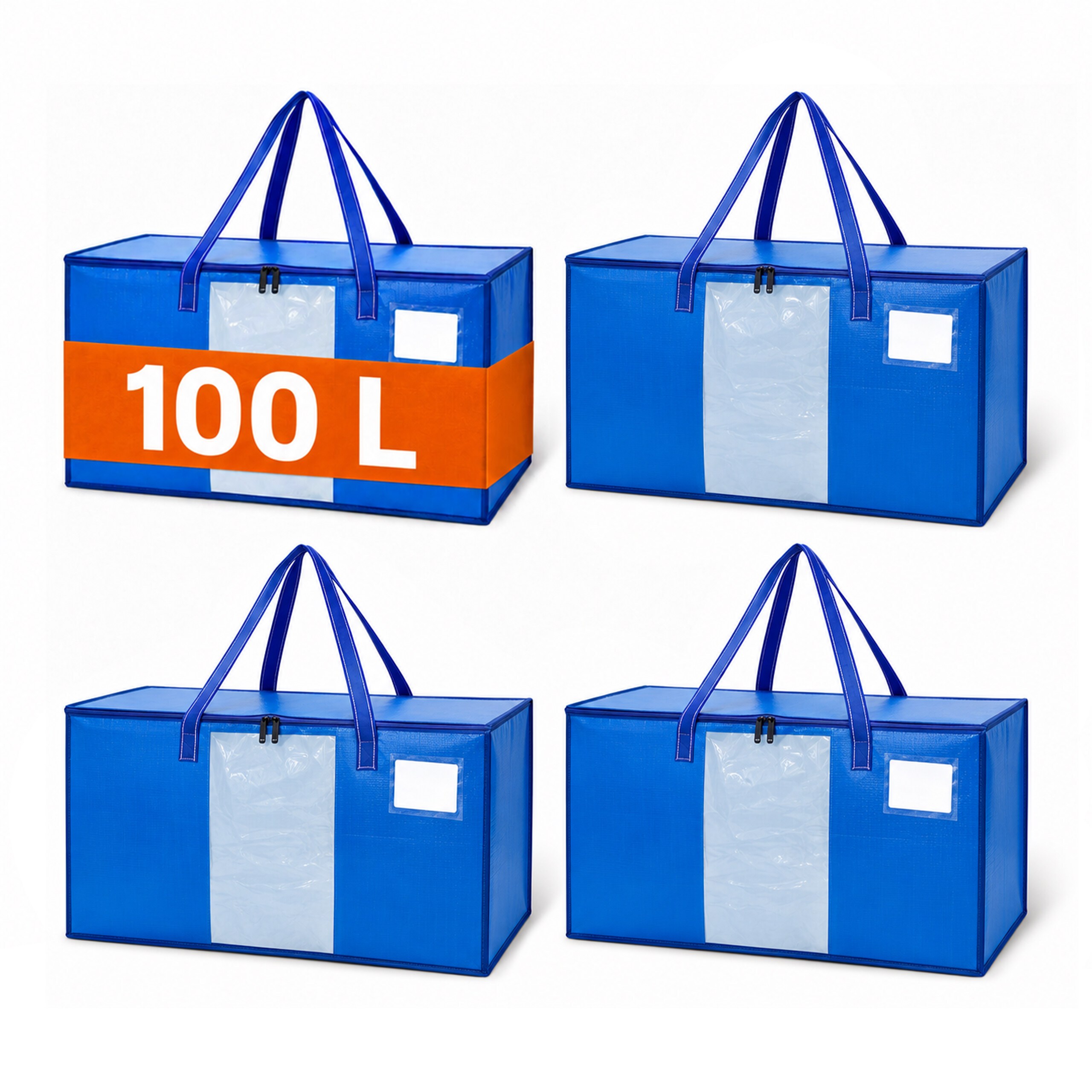 4-pack Blue Moving Bags - 100l