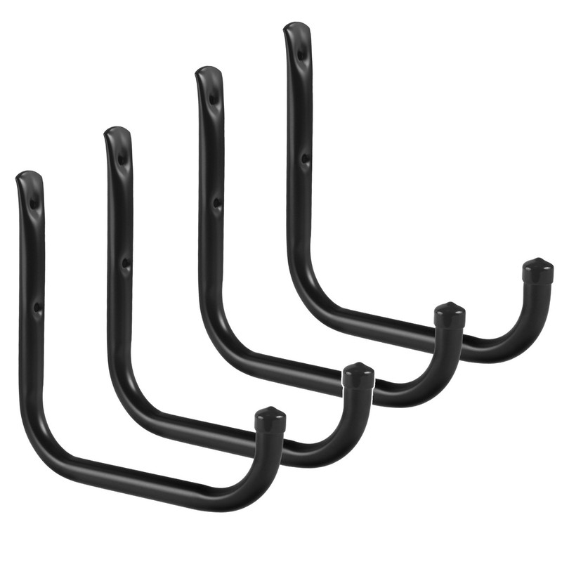 Maclean Mc-487 Set Of 4 Steel Wall-mounted Tire Holders, 22 Kg Capacity