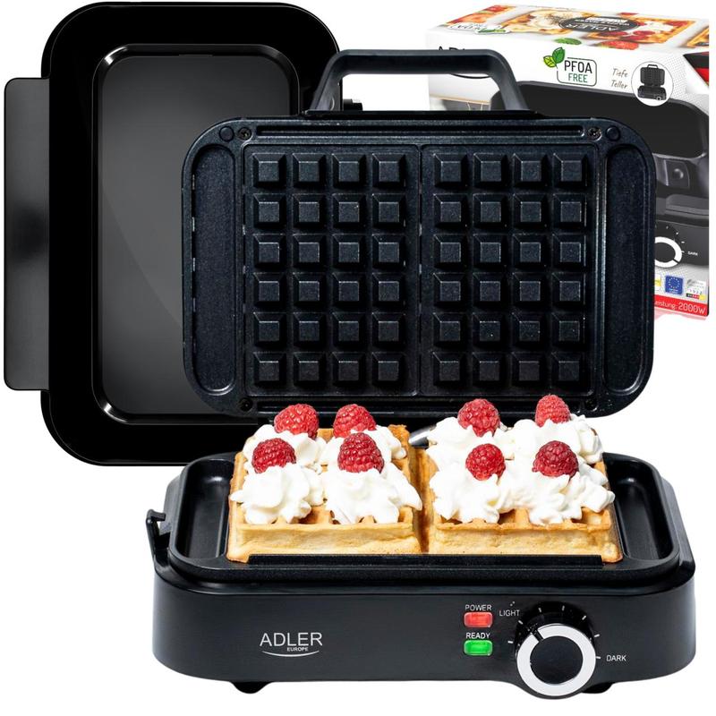 2000w Waffle Maker With Temperature Control And Coating