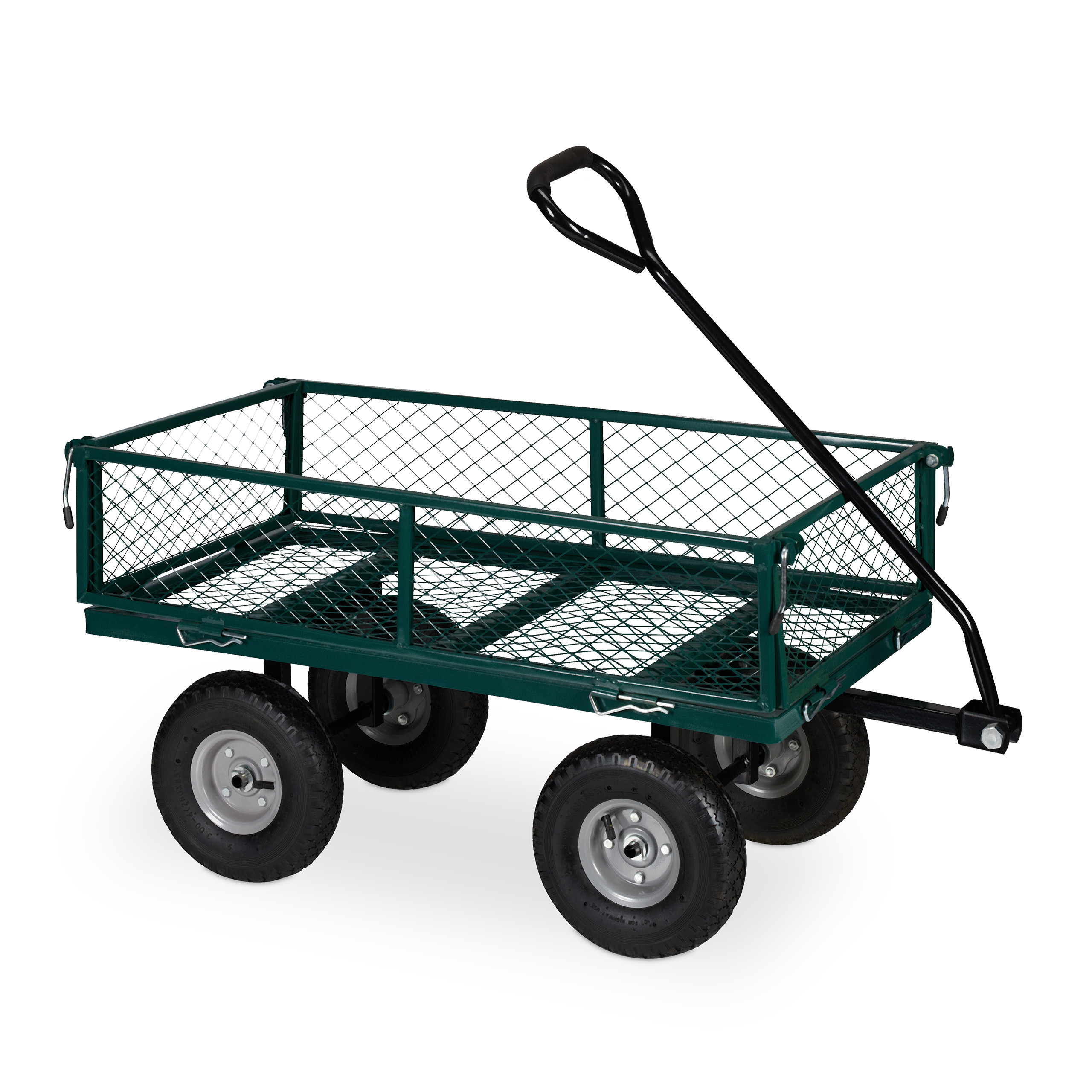 TEMU Green Garden Cart With Trailer