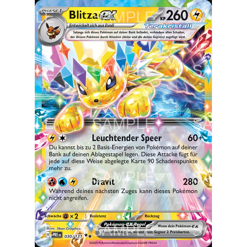 Image of Card Blitz Ex 030/131 Pre Prismatic Evolutions Double Rare Nm German