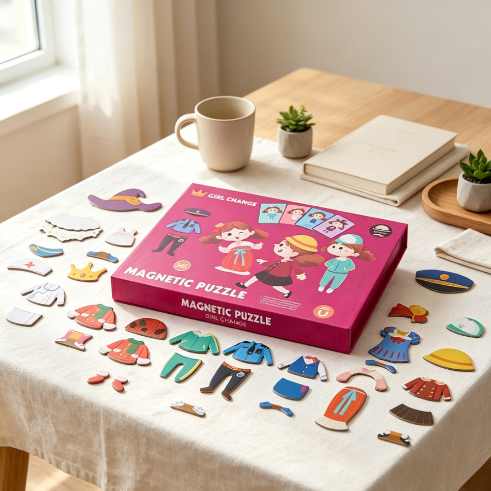 Dress-Up Themed Magnetic Puzzle Gift Box Set