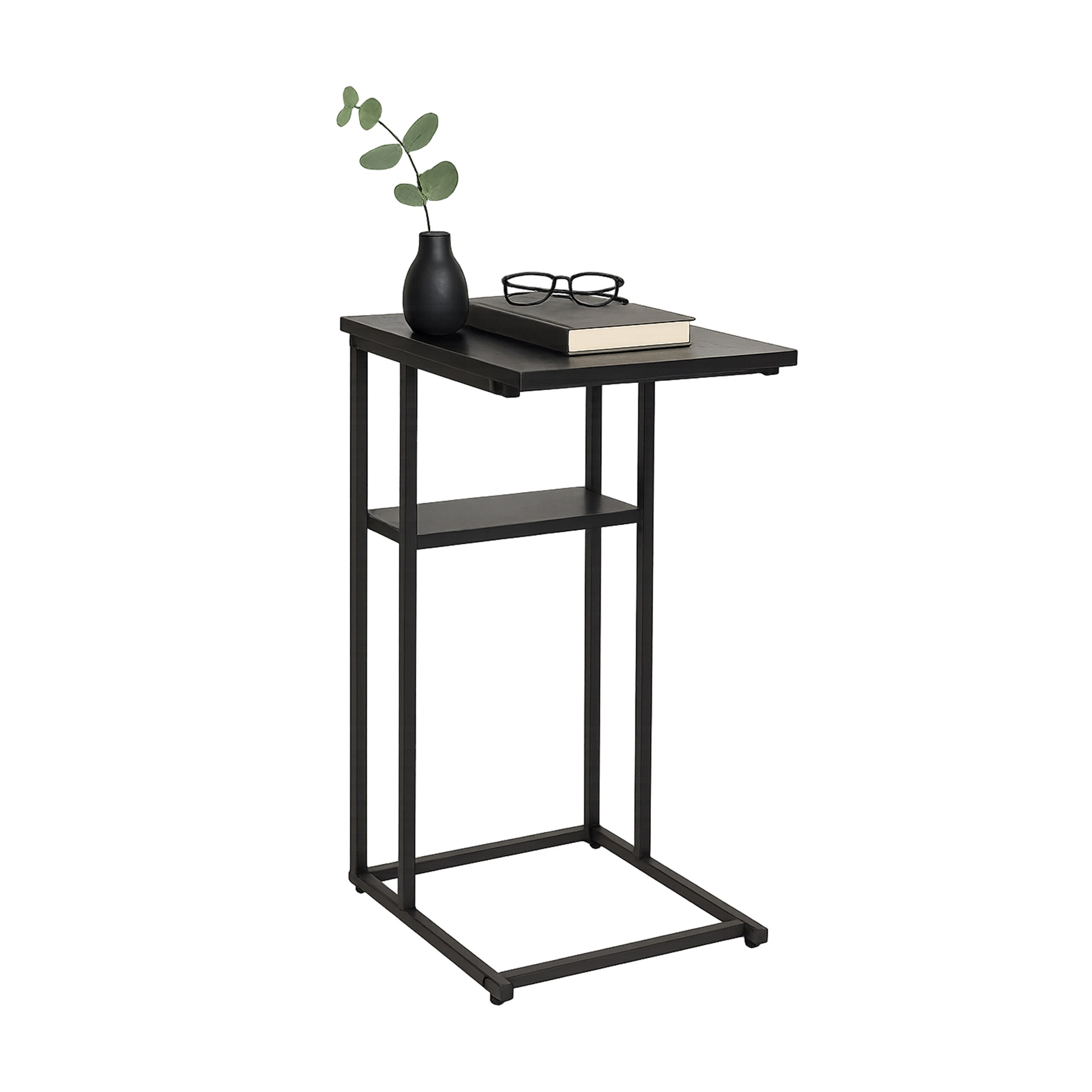 Side Table In Black - (w)40 X (h)60 X (d)30 Cm