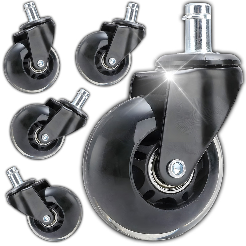 Image of Retoo 75mm Swivel Chair Casters Set Of 5