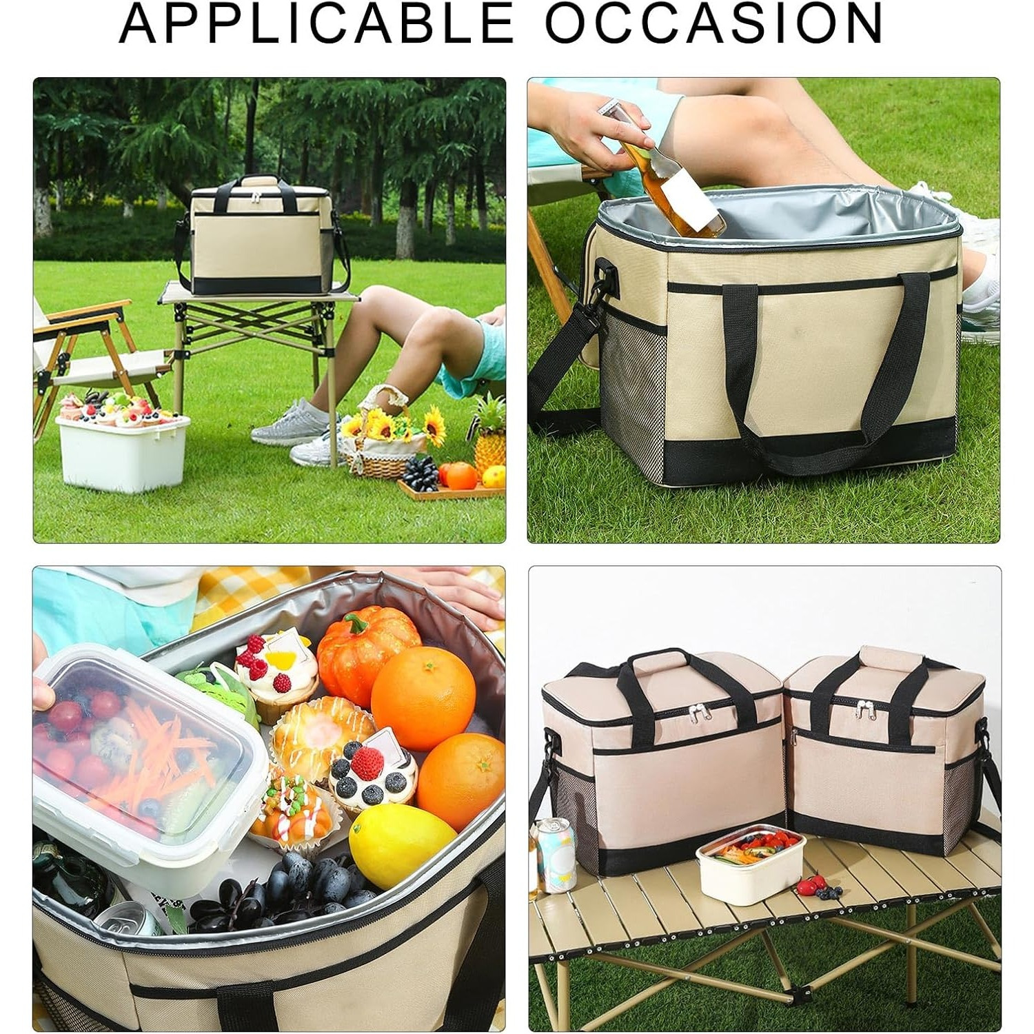 30L Large-Capacity Insulated Picnic Cooler Bag