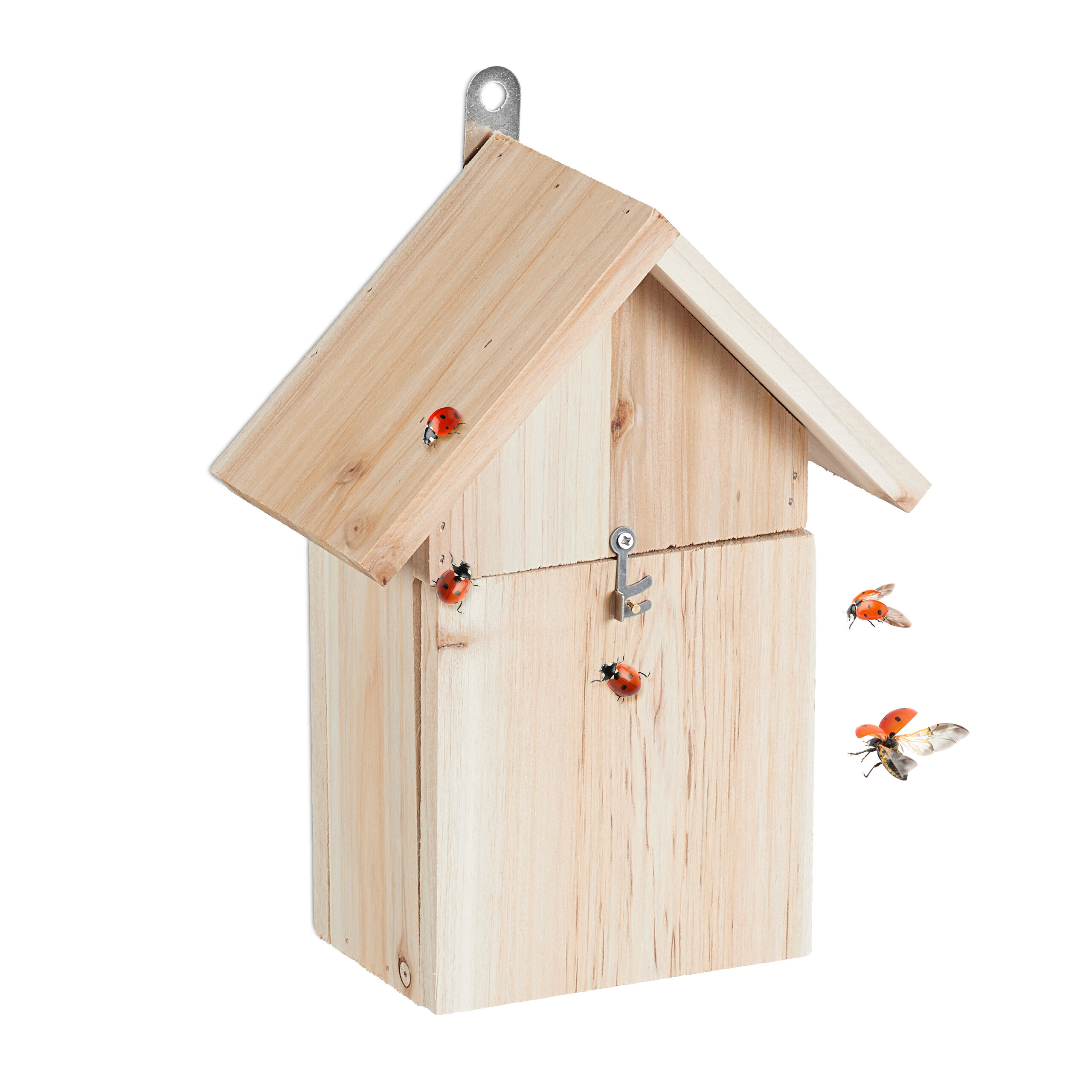 Ladybug House In Natural - (w)18 X (h)23 X (d)10 Cm