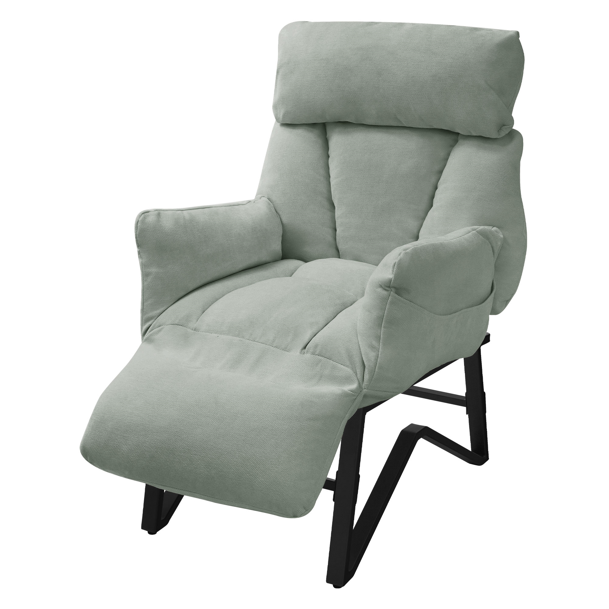 Ml-design Relax Chair, Living Room Armchair With Linen Cover, Adjustable Tv Chair With Armrests, Footrest, And Side Pockets, Padded Lounge Chair, Ear Chair, Upholstered Reading Chair, Single Sofa