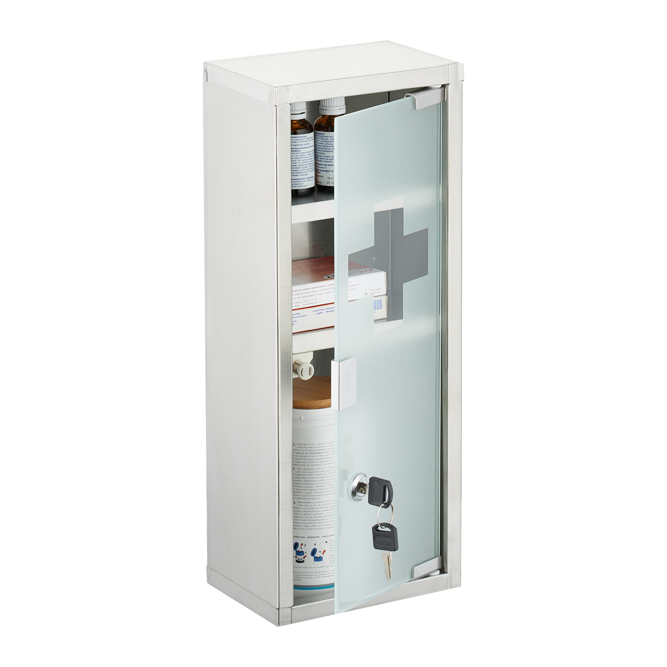 Medicine Cabinet In Silvery - (w)45 X (h)18 X (d)12 Cm