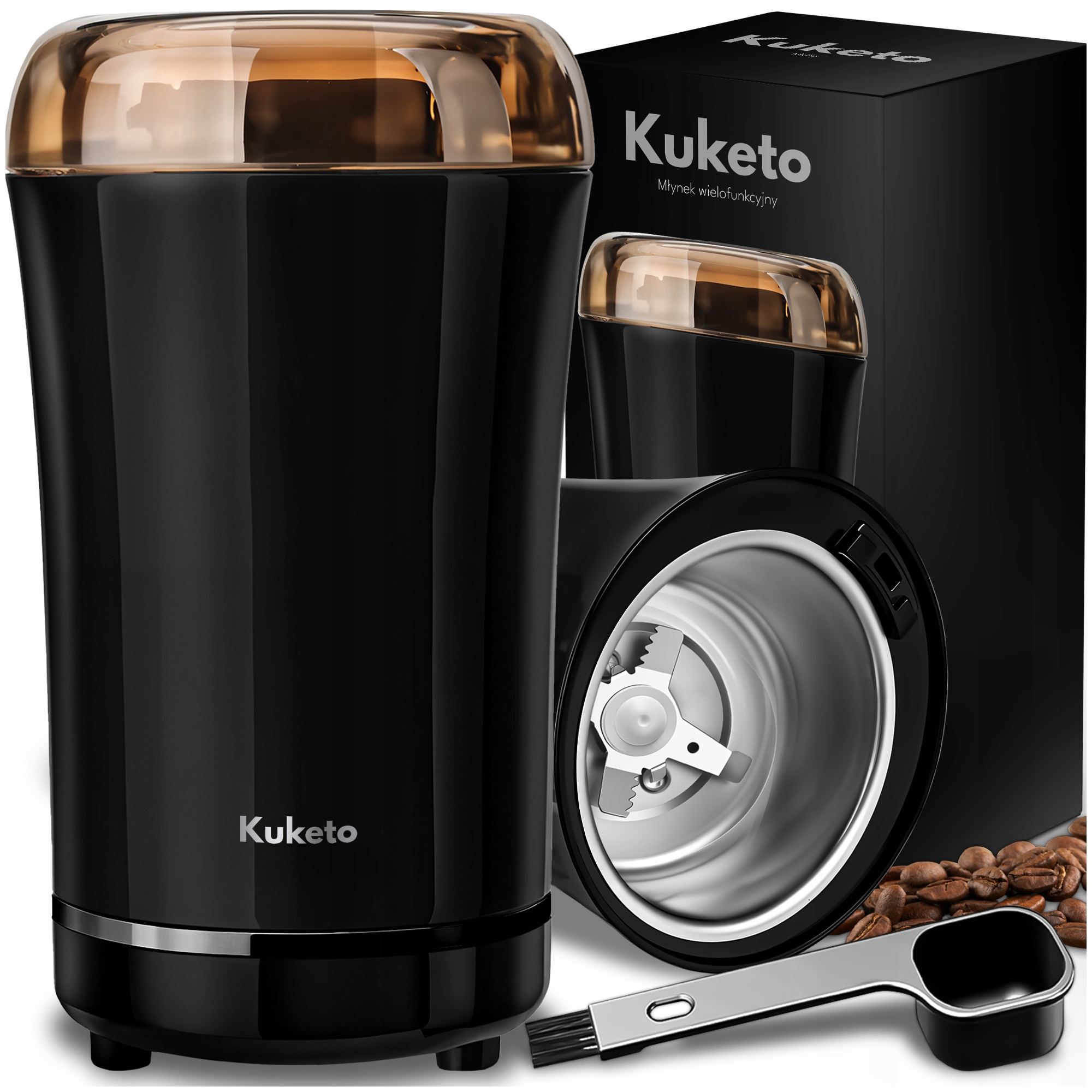 TEMU Electric Coffee Grinder / Coffee Grinder 200w - Universal Electric Grinder For Grinding Whole Coffee Beans, Spices, Grains, Nuts, Seeds, Herbs -
