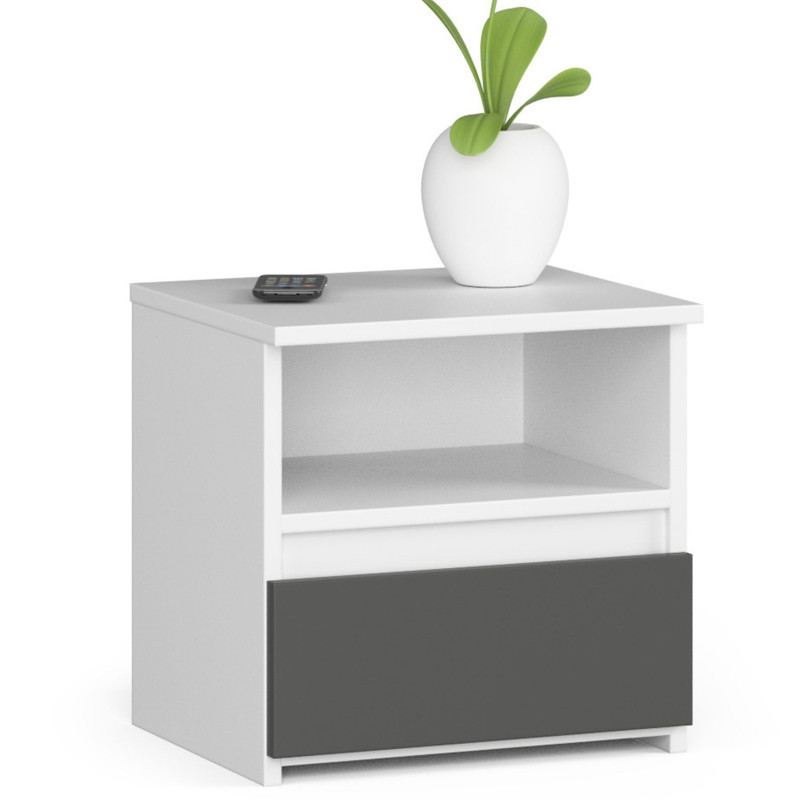 Image of Akord Cl1 Nightstand, 40 Cm, 1 Drawer, 1 Shelf, 40x35x40 Cm