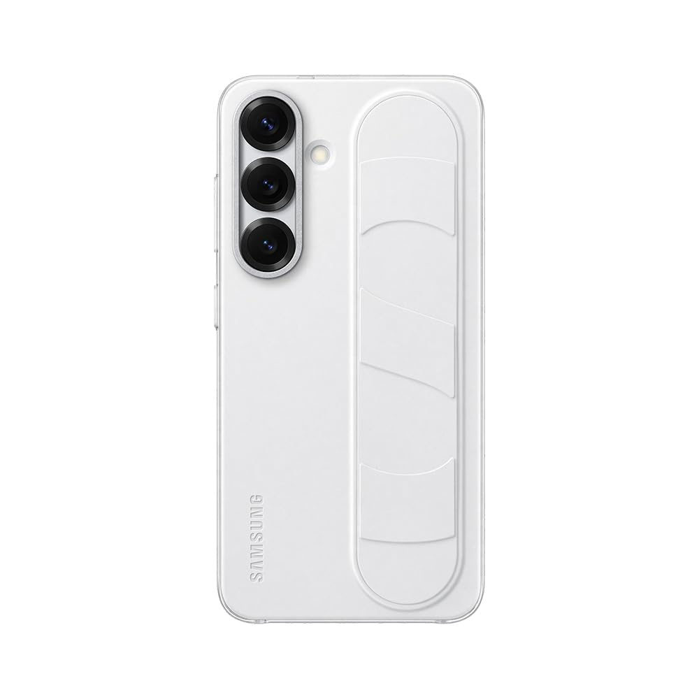 Samsung Blanc Coque Pour Galaxy S25 En Silicone Avec Lanière Fonction Stand - Image 2