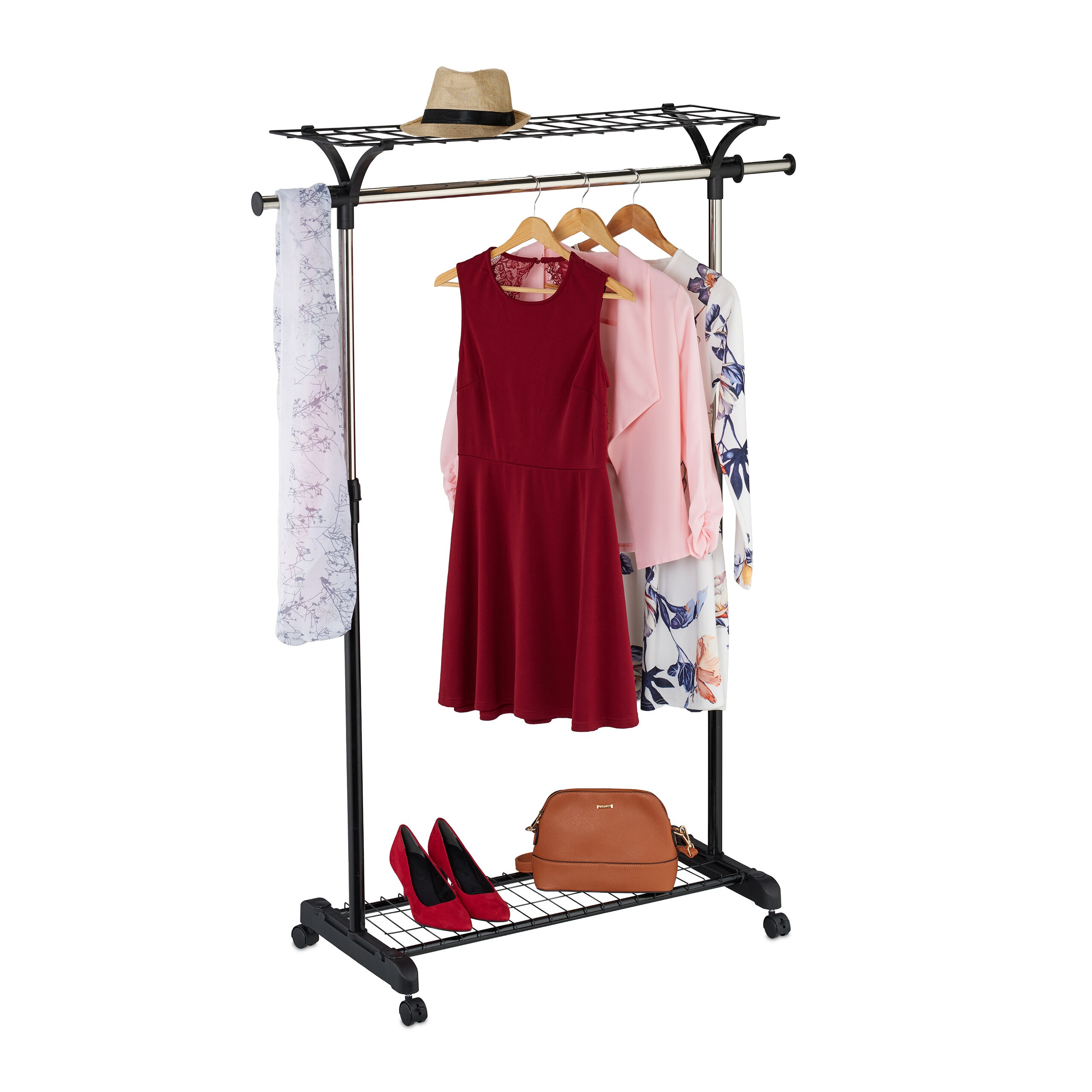 Clothes Rack In Silver/black