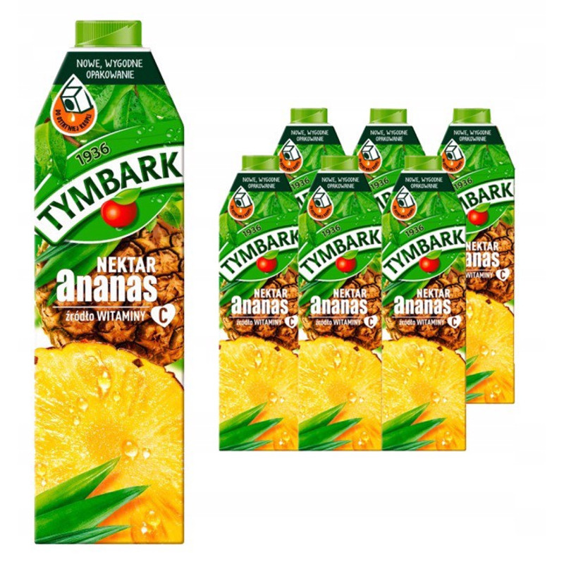 Tymbark Pineapple 1 Liter X6pcs