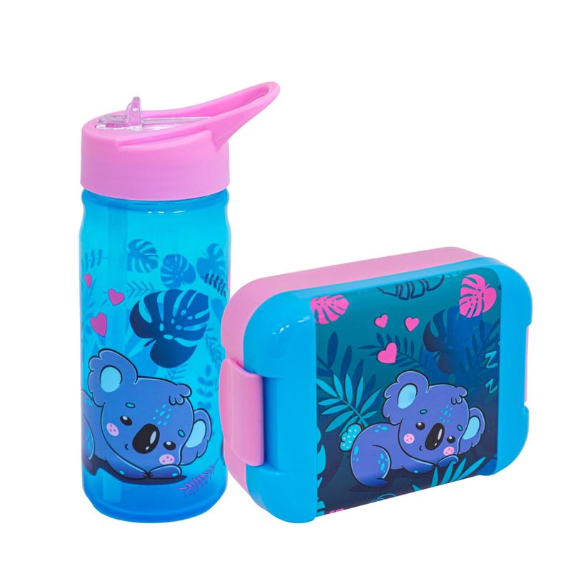 Set Of Sweet Koala Drinking Bottle With Drinking Tube + Sweet Koala Lunch Box