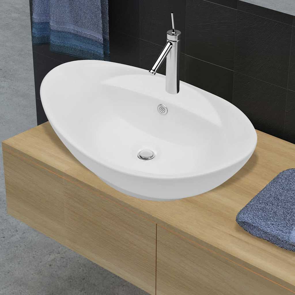 Image of Washbasin Countertop Hand Washing Washbowl With Faucet Hole