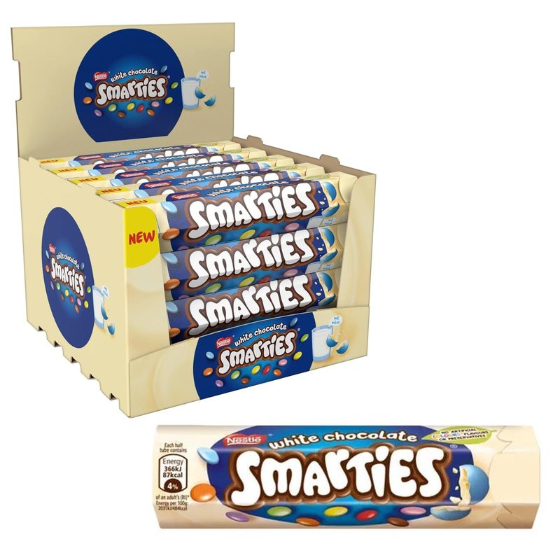 20x Smarties White Riesenrolle 120g (20x120g): retailer-supplied image