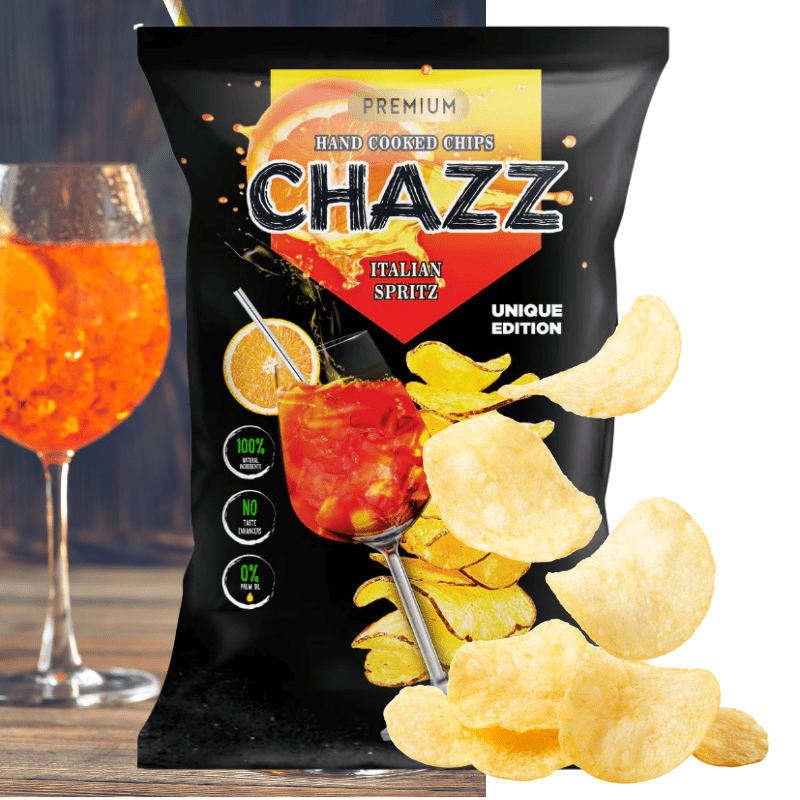 TEMU Chazz Italian Spritz Potato Chips With Aperol Spritz Flavor From Lithuania, 90g