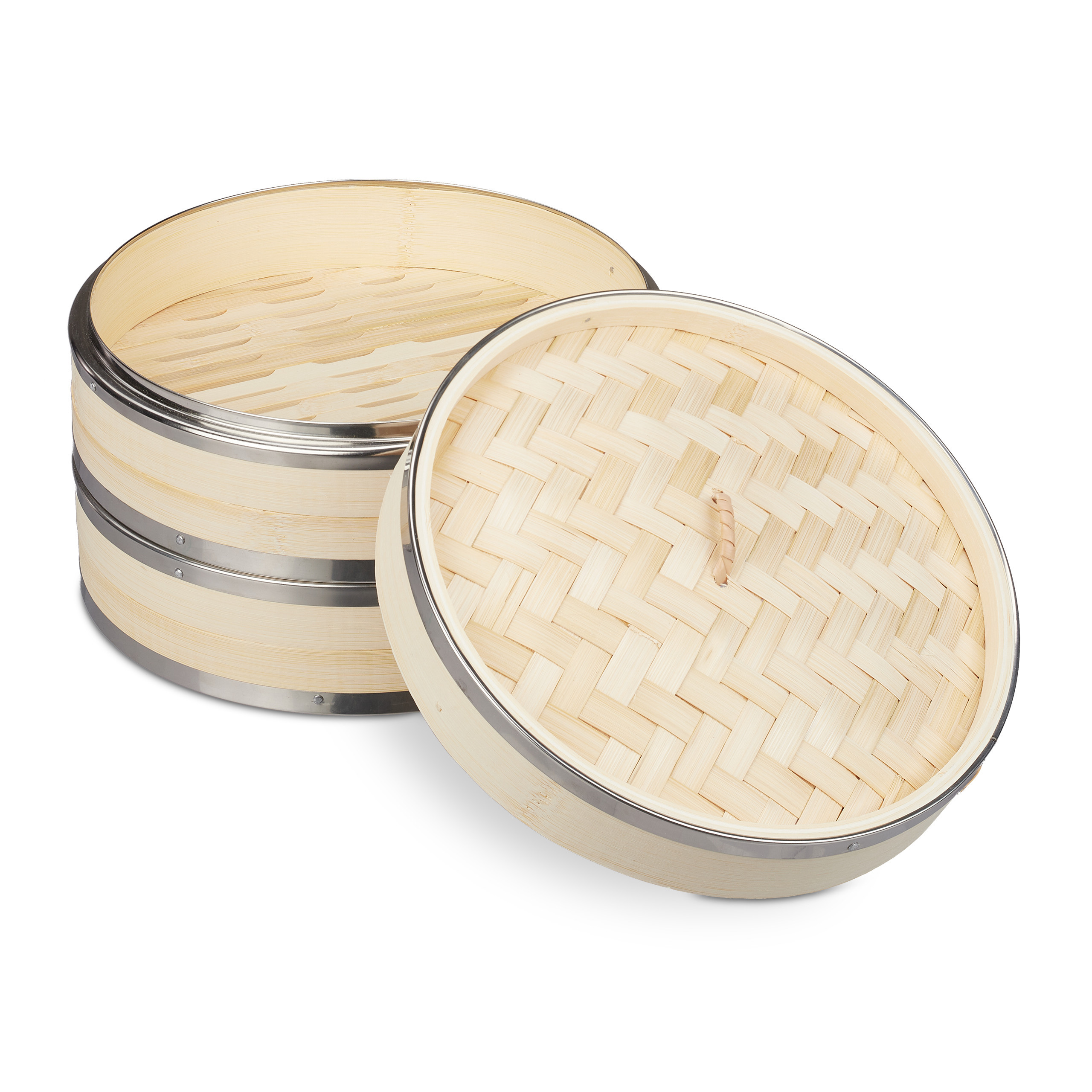 Bamboo Steamer In Natural - (h)15.5 X Ø 25.5 Cm