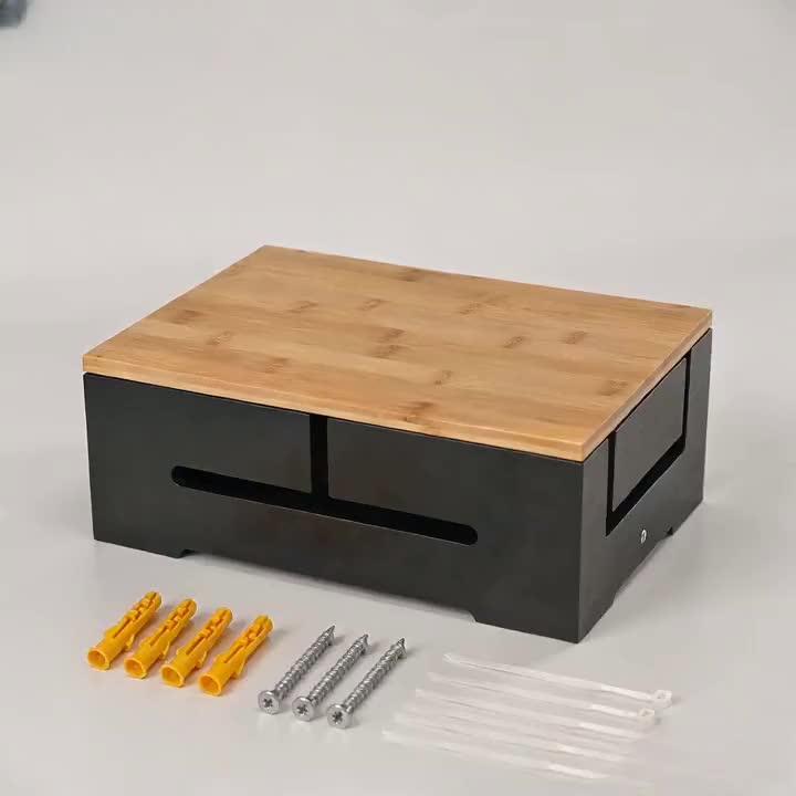 Power Strip Organizer Box for Desktop Cable Management