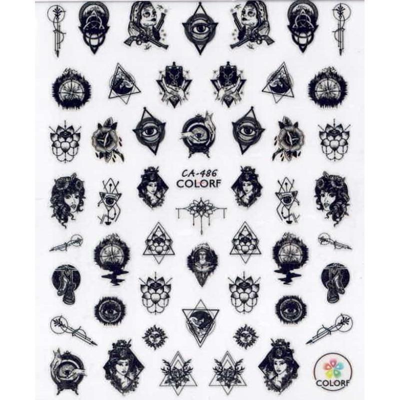 Sticker Sheet With Decorative Patterns