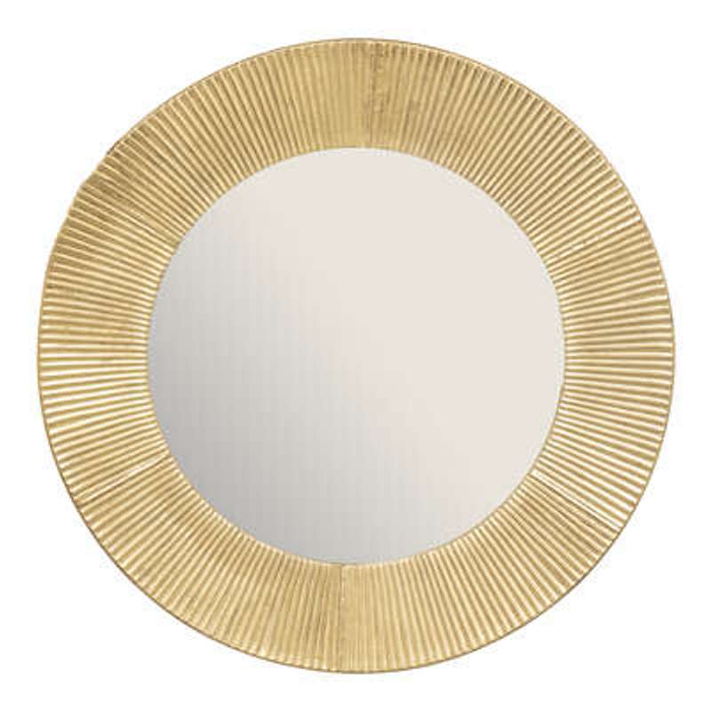Factory Golden Metal Mirror Wall Art - 90cm Decorative