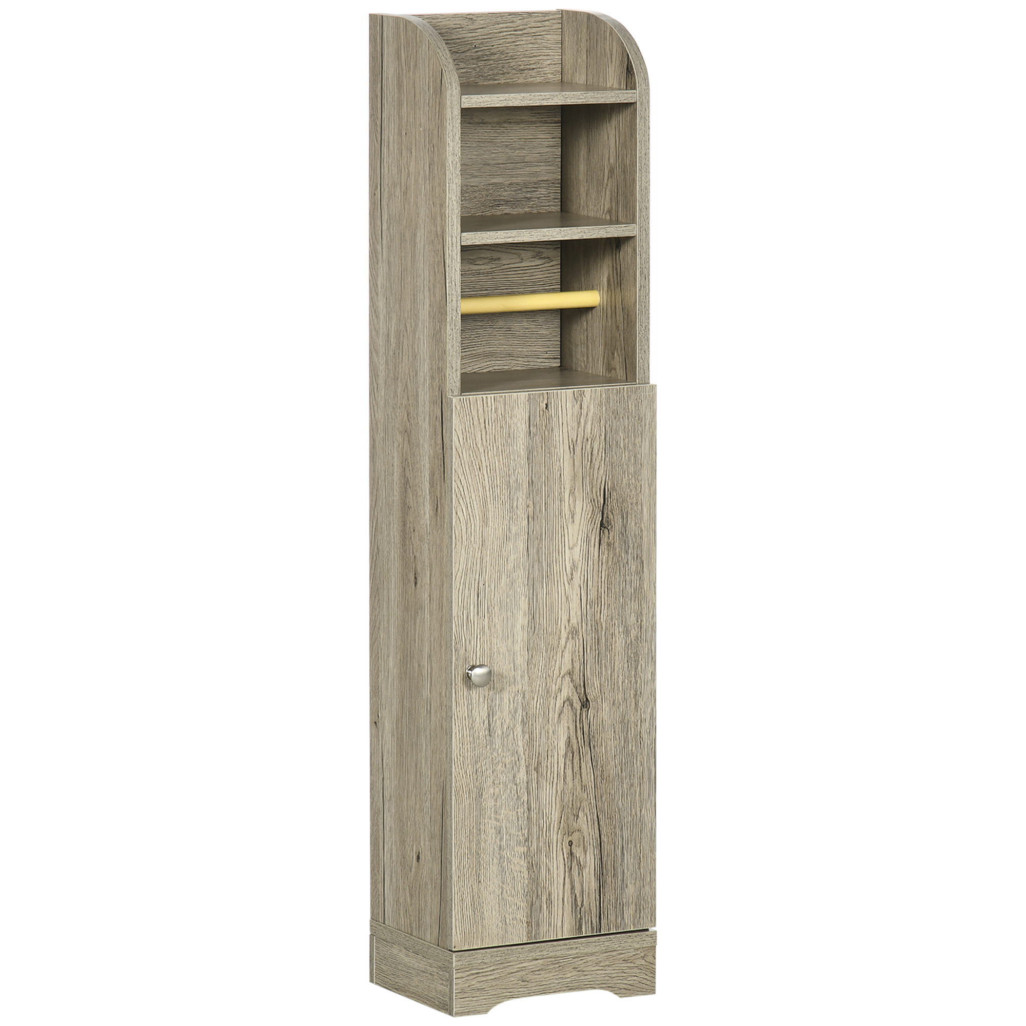 TEMU HOMCOM kleankin Support Papier Toilette armoire de rangement pour Papier de Place Salle de Bain 23 x 18 x 100 cm