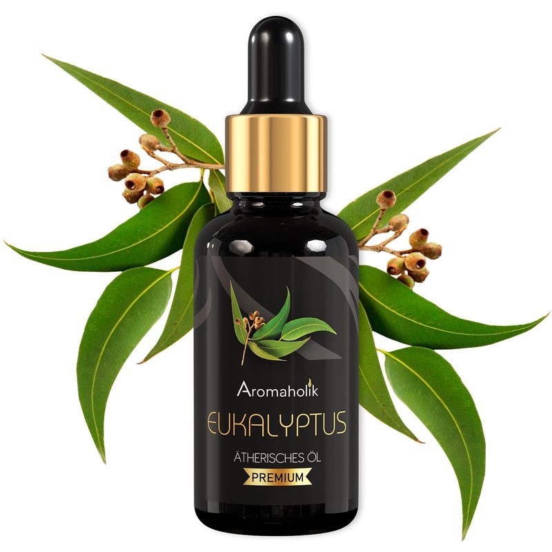 E-shop Aromaholik Eukalyptusöl - Ätherische Öle für Diffuser & Diffuser - Zertifiziertes ätherisches Öl aus Indien - Eucalyptus Essential Oils 30ml für